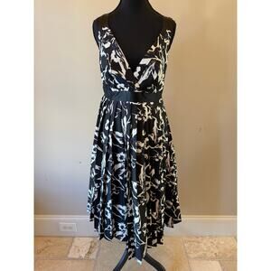 The Limited Black and White Floral Dress